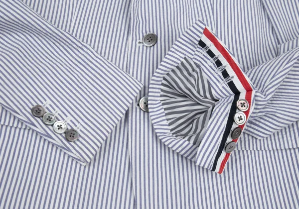 THOM BROWNE Cotton Stripe Seersucker Jacket K-176430_006