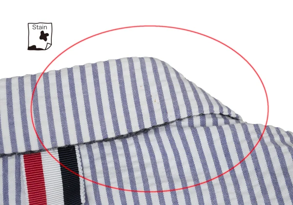 THOM BROWNE Cotton Stripe Seersucker Jacket K-176430_015