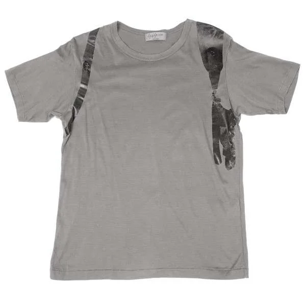 (SALE) Yohji Yamamoto POUR HOMME shoulder T-shirt Grey 3 K-14010_001