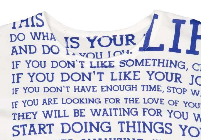 yohji yamamoto pour homme message logo T-shirt(K-14011) K-14011_002