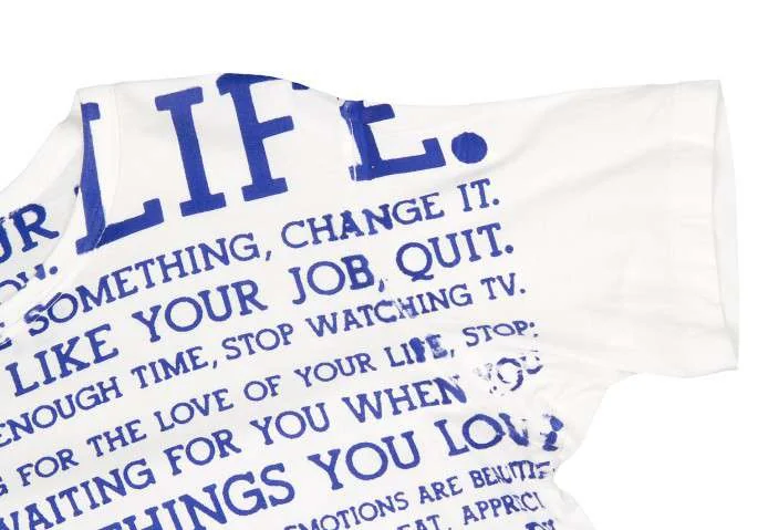 yohji yamamoto pour homme message logo T-shirt(K-14011) K-14011_003