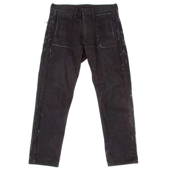yohji yamamoto pour homme damage denim pants Black 2 K-14017_001