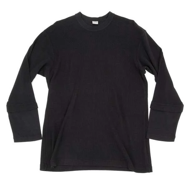 【SALE】ワイズフォーメンY's for men 袖切替コットンレーヨンロングカットソー