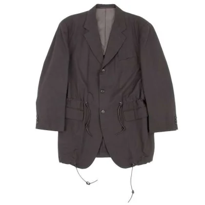 【SALE】コムデギャルソン オムプリュスCOMME des GARCONS HOMME PLUS ドローコード製品染めウールロングジャケット