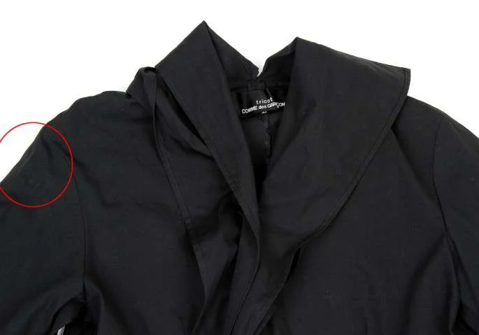 COMME des GARÇONS tricot フリル付きシャツ M 黒 トリココムデギャルソンtricot COMME des GARCONSコットンフリル