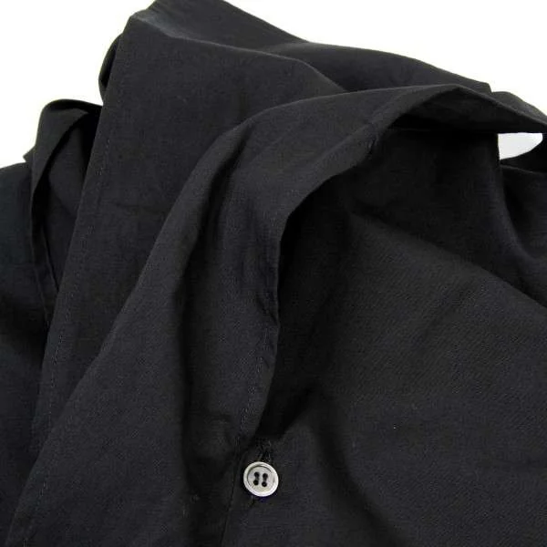 COMME des GARÇONS tricot フリル付きシャツ M 黒 トリココムデギャルソンtricot COMME des GARCONSコットンフリル
