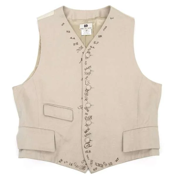 ドリスヴァンノッテンDRIES VAN NOTEN 文字刺繍ベスト