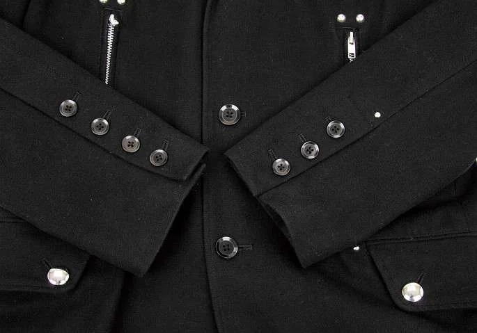 (SALE) Yohji Yamamoto POUR HOMME collar Studded Coat K-14448_010