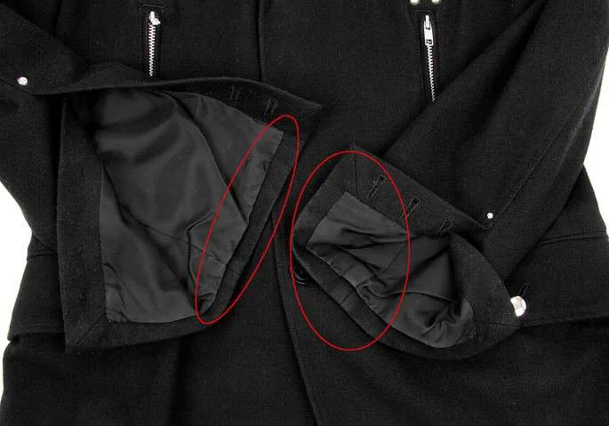 (SALE) Yohji Yamamoto POUR HOMME collar Studded Coat K-14448_011