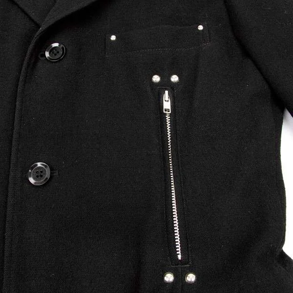 (SALE) Yohji Yamamoto POUR HOMME collar Studded Coat K-14448_008