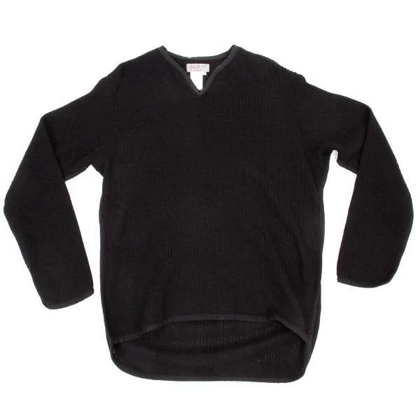 (SALE) Yohji Yamamoto POUR HOMME cashmere wool knit Black 3 K-14462_001