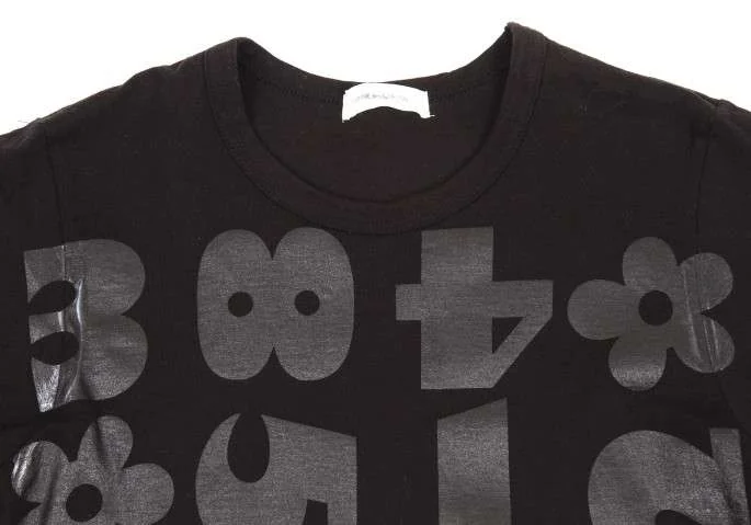 コムデギャルソンCOMME des GARCONS ラバープリント数字Tシャツ 黒M位