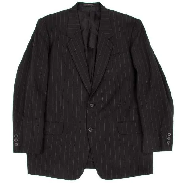 (SALE) Yohji Yamamoto COSTUME D HOMME wool stripe jacket Black M K-14527_001