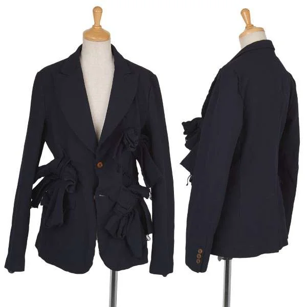【SALE】新品！コムデギャルソンCOMME des GARCONS ポリ縮製品染めリボンジャケット