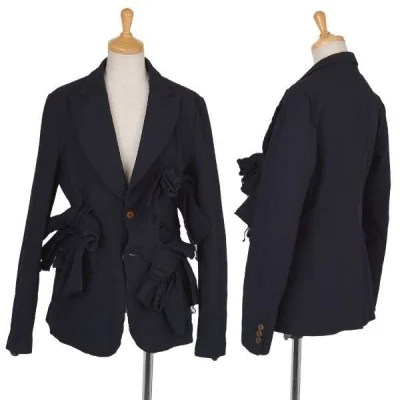 【SALE】新品！コムデギャルソンCOMME des GARCONS ポリ縮製品染めリボンジャケット