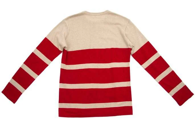 (SALE) Yohji Yamamoto POUR HOMME stripe long sleeve tops K-14690_006