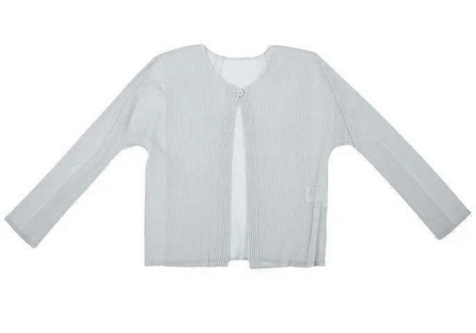 プリーツプリーズPLEATS PLEASE レース柄ワンボタンカーディガン