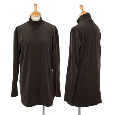 【SALE】イッセイミヤケISSEY MIYAKE ストレッチベロアハイネックプルオーバー