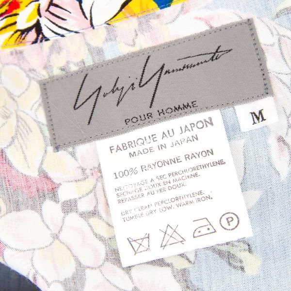 Yohji Yamamoto POUR HOMME floral print shirt jacket(K-15310) K-15310_014