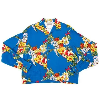 Yohji Yamamoto POUR HOMME floral print shirt jacket(K-15310)