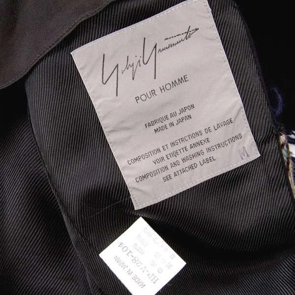 (SALE) Yohji Yamamoto POUR HOMME fabric switching vest K-15311_014