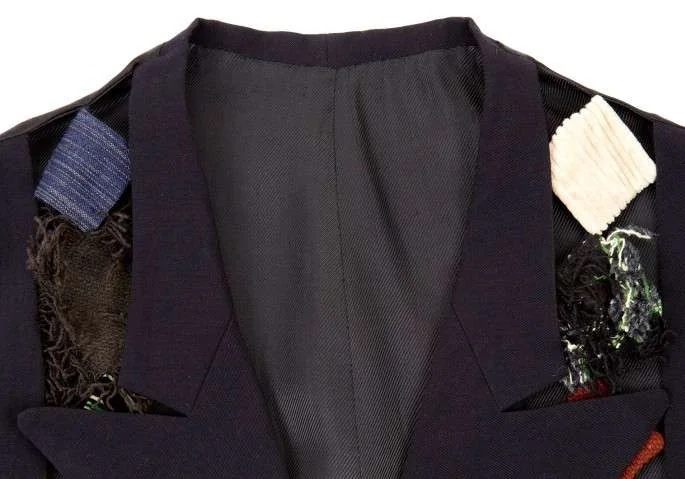 (SALE) Yohji Yamamoto POUR HOMME fabric switching vest K-15311_002