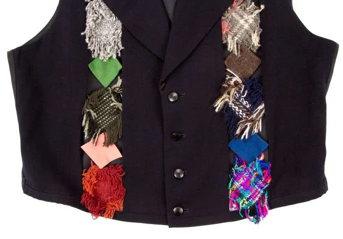 (SALE) Yohji Yamamoto POUR HOMME fabric switching vest K-15311_007