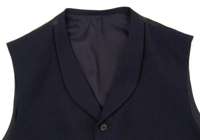 yohji yamamoto pour homme skirt rib wool vest K-15399_002