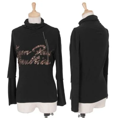 【SALE】ジャンポールゴルチエ ファムJean Paul GAULTIER FEMME レーヨンストレッチパワーネットレイヤードスパンコールカットソー