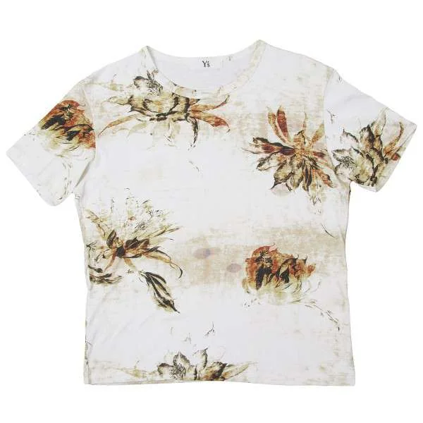 【SALE】ワイズフォーメンY's for men 花プリントコットンTシャツ