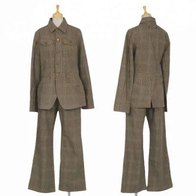 【SALE】ジャンポールゴルチエJean Paul GAULTIER PARIS グレンチェックセットアップスーツ ベージュ