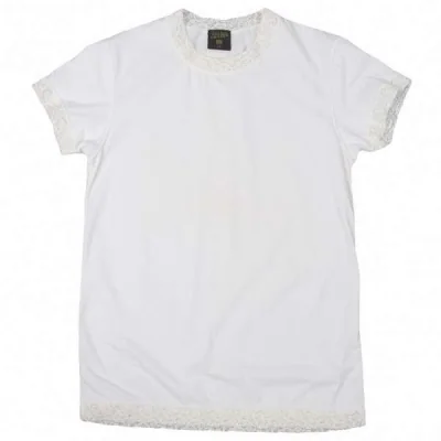 【SALE】ジャンポールゴルチエ オムJean Paul GAULTIER HOMME レース切り替えコットンウレタン半袖カットソー