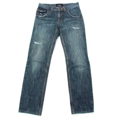 【SALE】トリコ コムデギャルソンtricot COMME des GARCONS ダメージ加工ストレートデニムパンツ