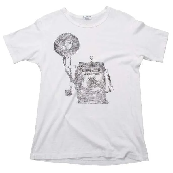 【SALE】ヨウジヤマモト プールオムYohji Yamamoto POUR HOMME かすれ顔料プリントTシャツ