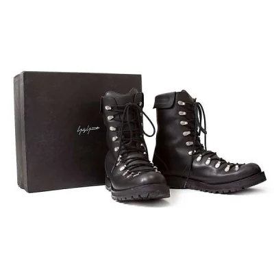 ヨウジヤマモトプールオム yohji yamamoto pour homme レザーコンバットブーツ