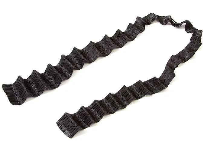 イッセイミヤケISSEY MIYAKE プリーツ加工ネクタイ 黒 (K-16649)