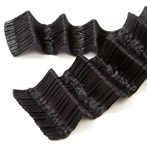 イッセイミヤケISSEY MIYAKE プリーツ加工ネクタイ 黒 (K-16649)