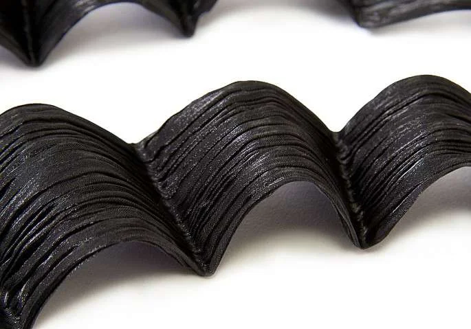 イッセイミヤケISSEY MIYAKE プリーツ加工ネクタイ 黒 (K-16649)