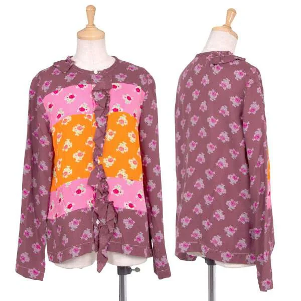 【SALE】トリコ コムデギャルソンtricot COMME des GARCONS製品洗い花柄レーヨンシャツ