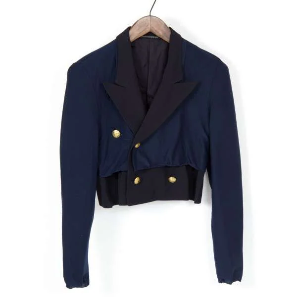 (SALE) Yohji Yamamoto FEMME Gabardine jacket Navy S K-16919_001