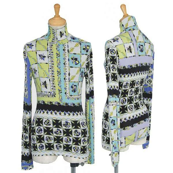 エミリオプッチEMILIO PUCCI ハイネックプリントレーヨン