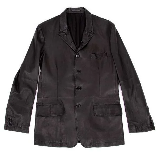 【SALE】ヨウジヤマモト プールオムYohji Yamamoto POUR HOMME ラムスキンテーラードジャケット