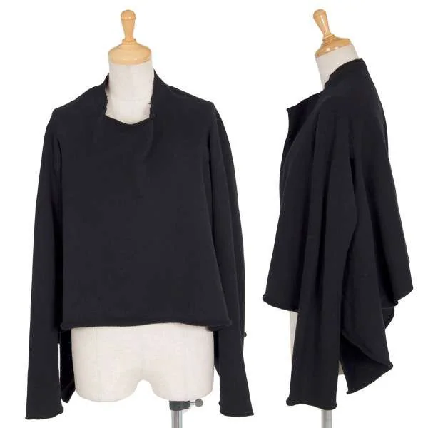 "SALE" COMME des GARCONS sweat Hem wide long sleeve tops Black S K-17202_001