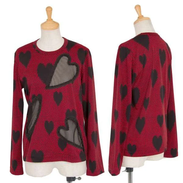 【SALE】コムデギャルソンCOMME des GARCONS ハート切り抜き長袖カットソー