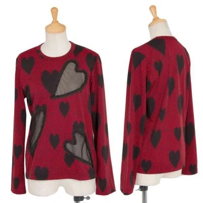 【SALE】コムデギャルソンCOMME des GARCONS ハート切り抜き長袖カットソー
