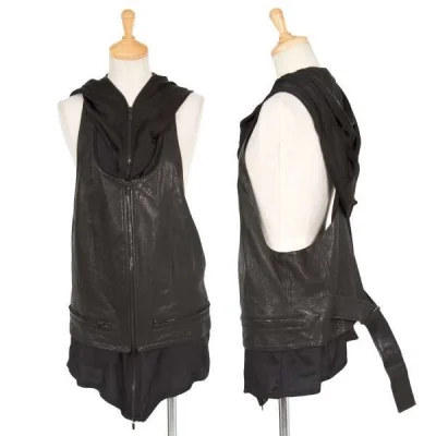 ハイダーアッカーマン HAIDER ACKERMANN レザーレイヤードベスト