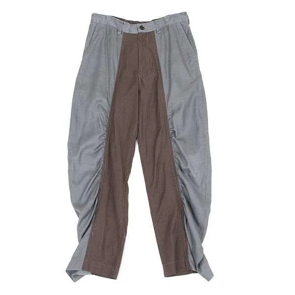 【SALE】ワイズY's キュプラコットン切り替えパッカリングパンツ