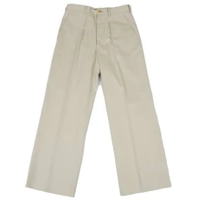 【SALE】ヨウジヤマモト ノアールYohji Yamamoto NOIR コットンギャバパンツ ベージュ