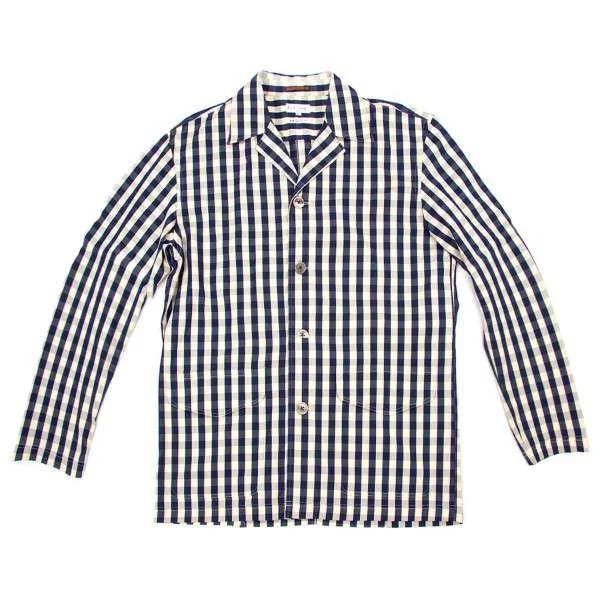 ポールスミスpaul smith ONDON チェックシャツジャケット 紺 オフ白L