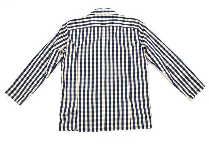 ポールスミスpaul smith ONDON チェックシャツジャケット 紺 オフ白L